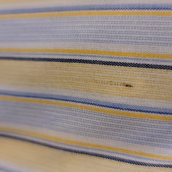 Eli Cattleman 2XL tall men's western stripe shirt; blue, yellow and white - Picture 10 of 11